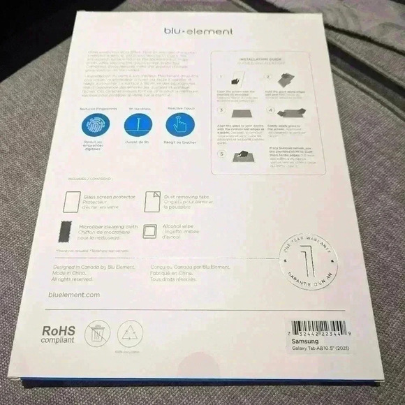Samsung Galaxy Tab A8 10.5 Blu element tempered glass screen protector - Picture 2 of 2